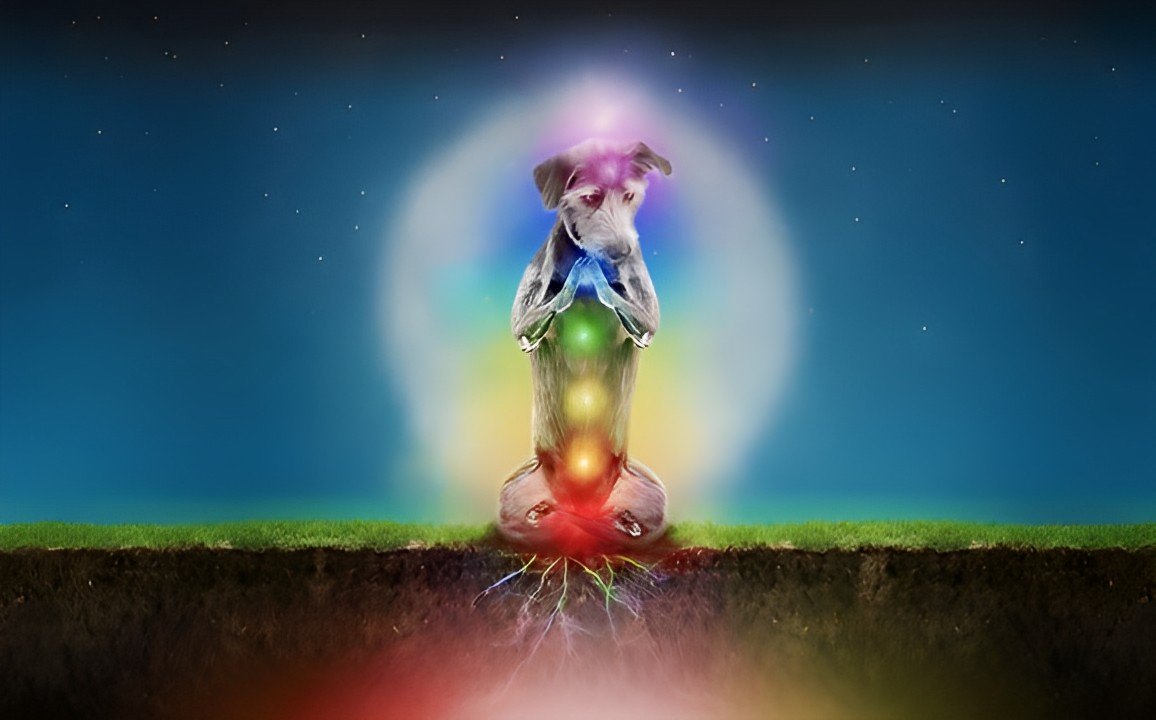 posições dos chacras em um cachorro