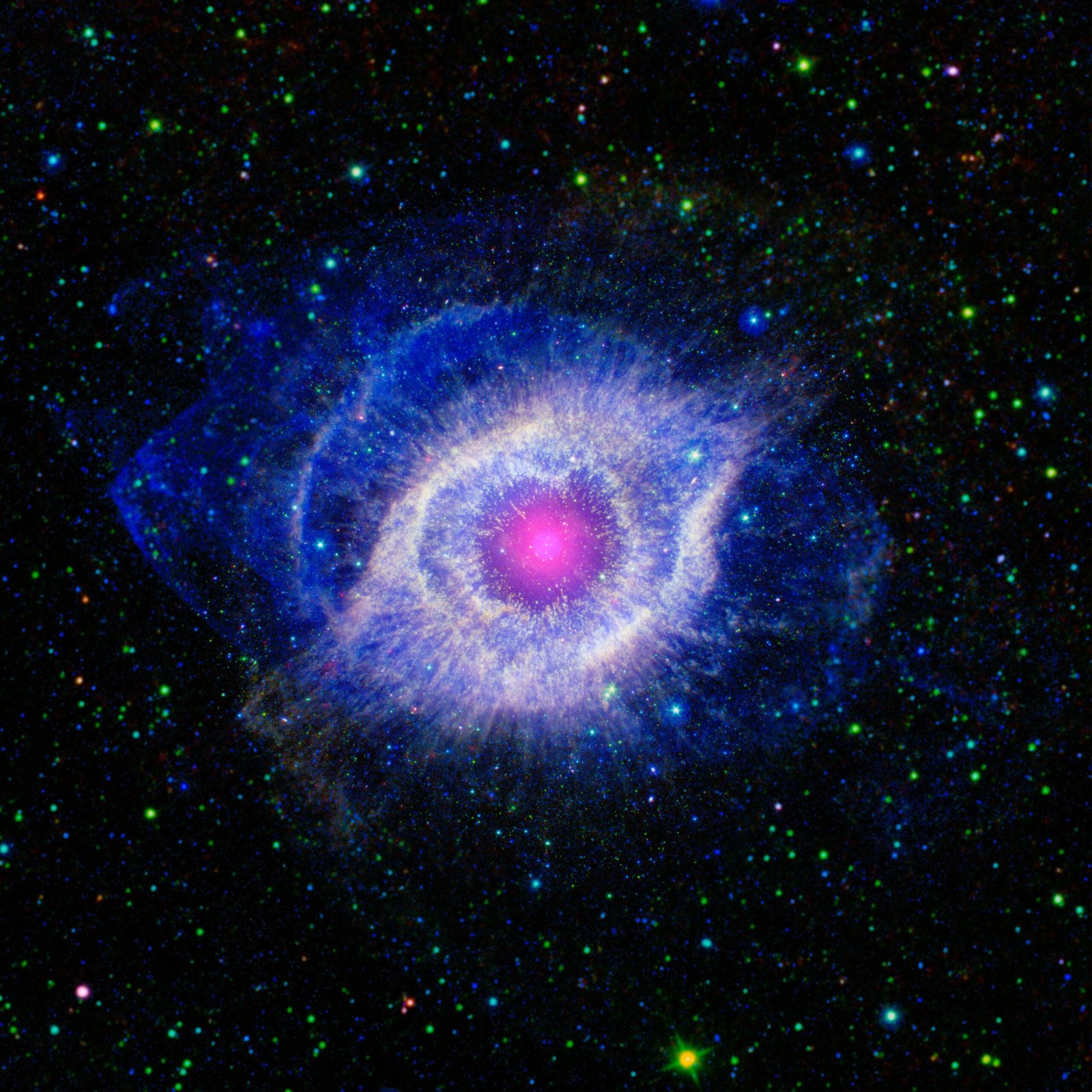 Buraco negro colorido azulado